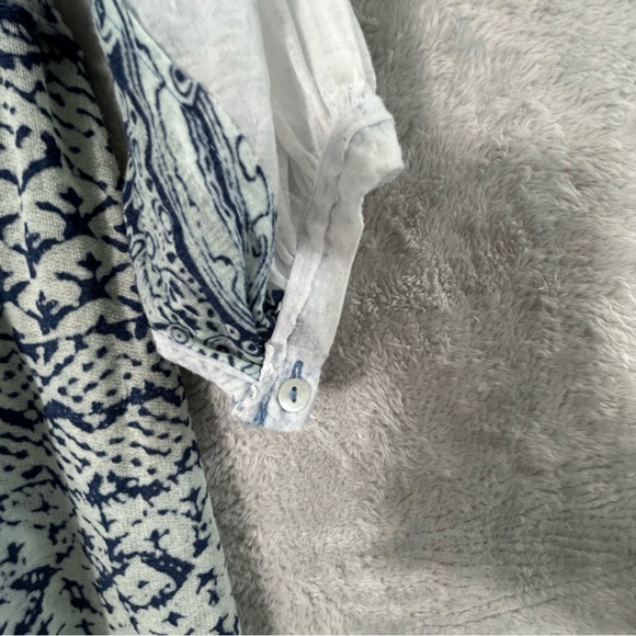 Free People Oh My Maxi Dress Womens Large Sheer Boho Hippi Kimono Duster Buttons - Picture 5 of 16